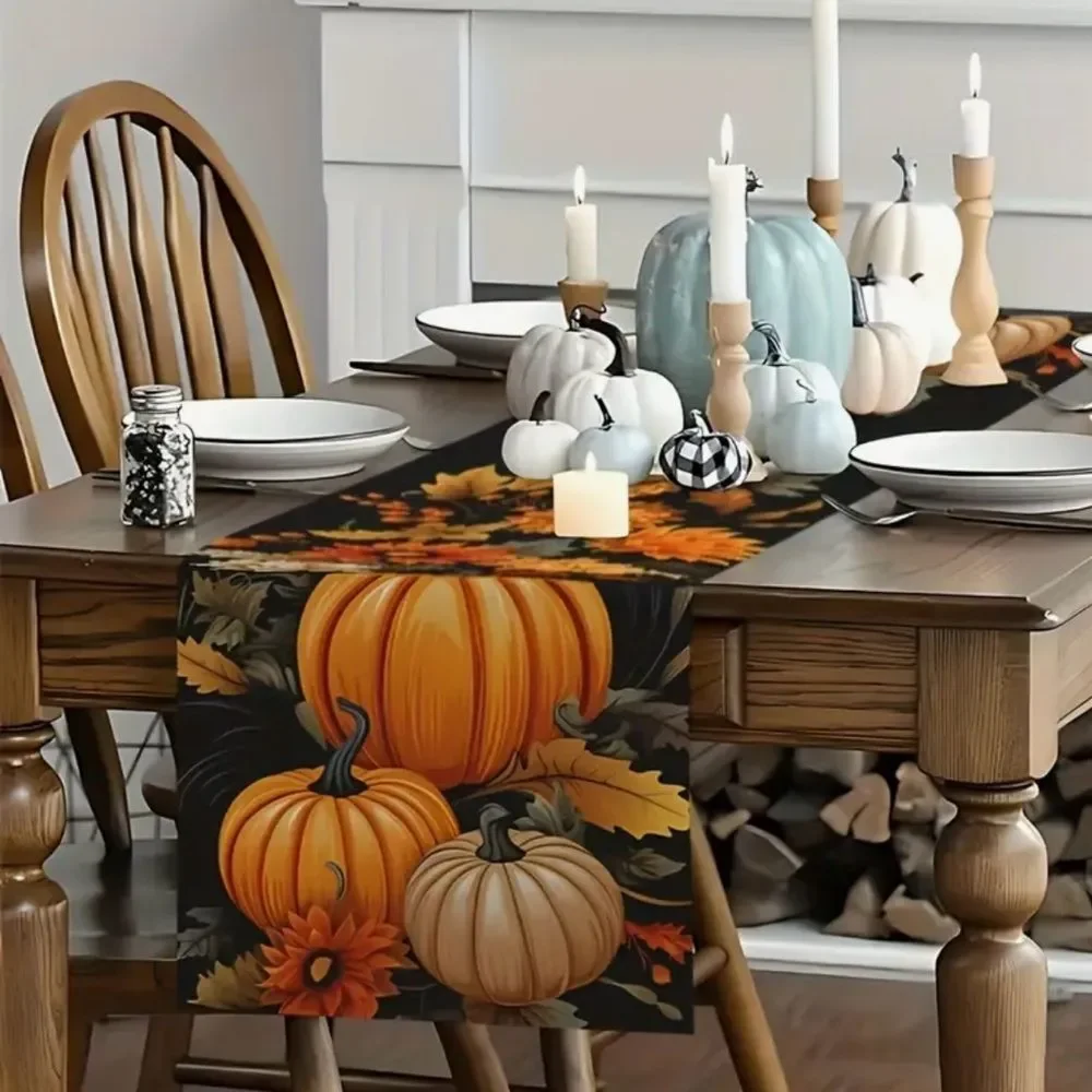 Harvest Pumpkin and Sunflower Table Runner